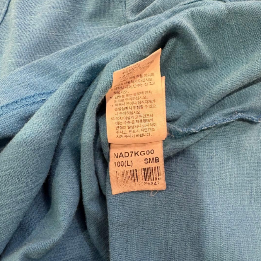 THE NORTH FACE 北面 半拉链T恤 蓝色 L码