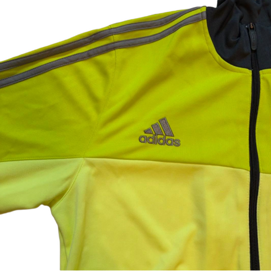 New Adidas Track Jacket Neon Yellow Jersey L