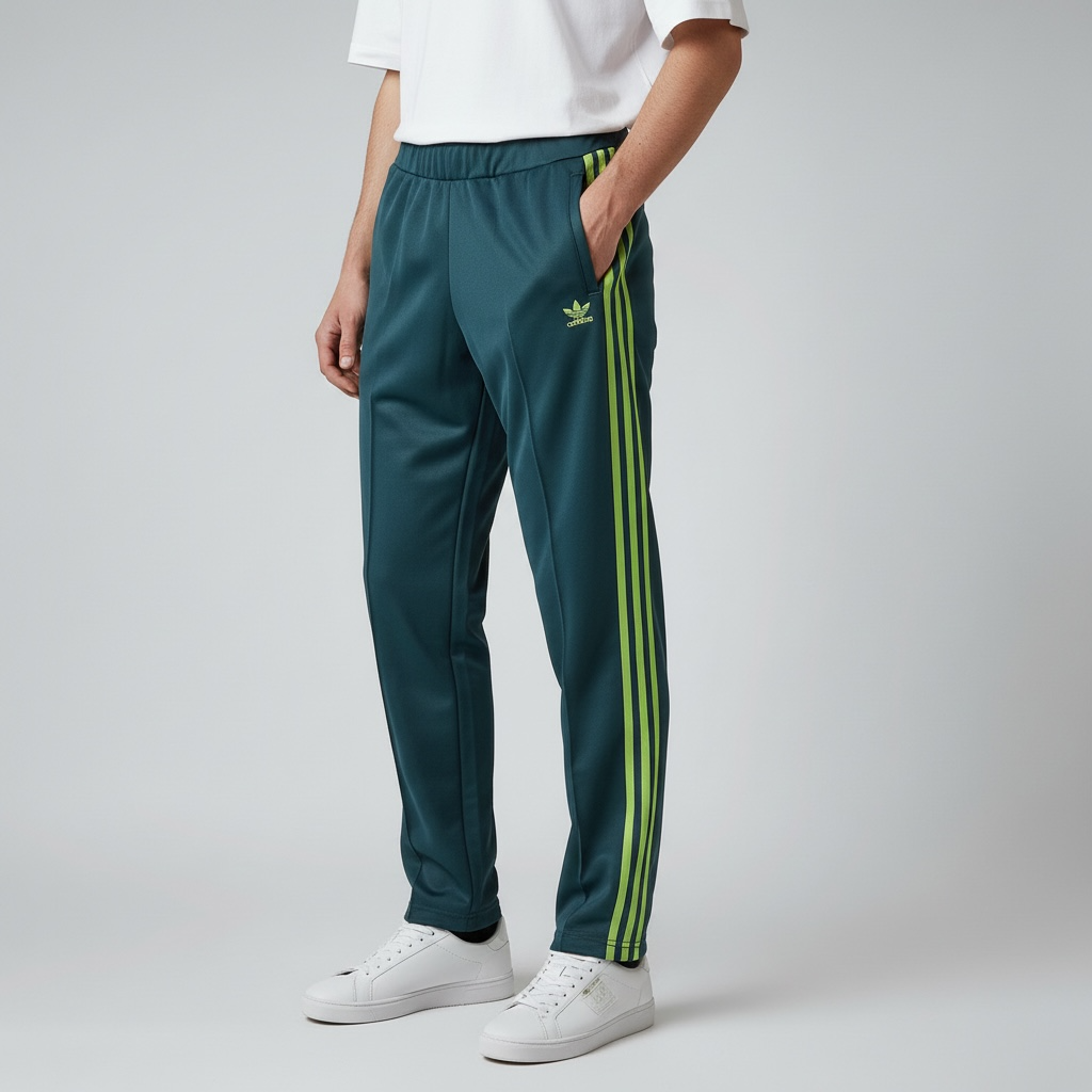 古着 adidas アディダス トラックパンツ ファイヤーバード グリーン M