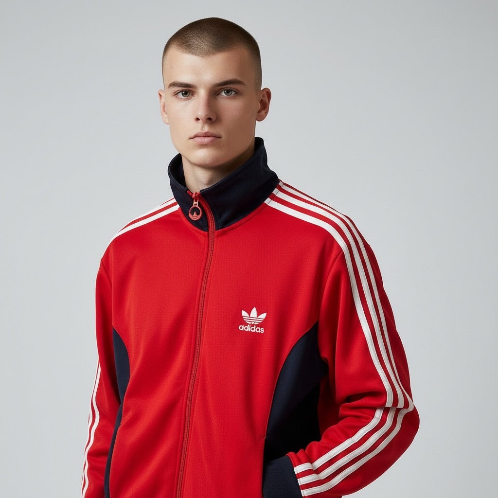 adidas アディダス トラックジャケット ファイヤーバード 赤黒 – RE