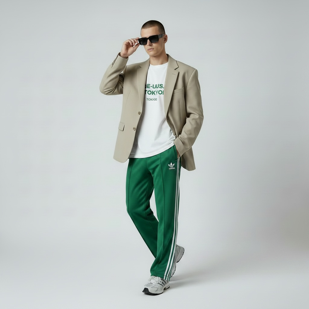 adidas トラックパンツ グリーン