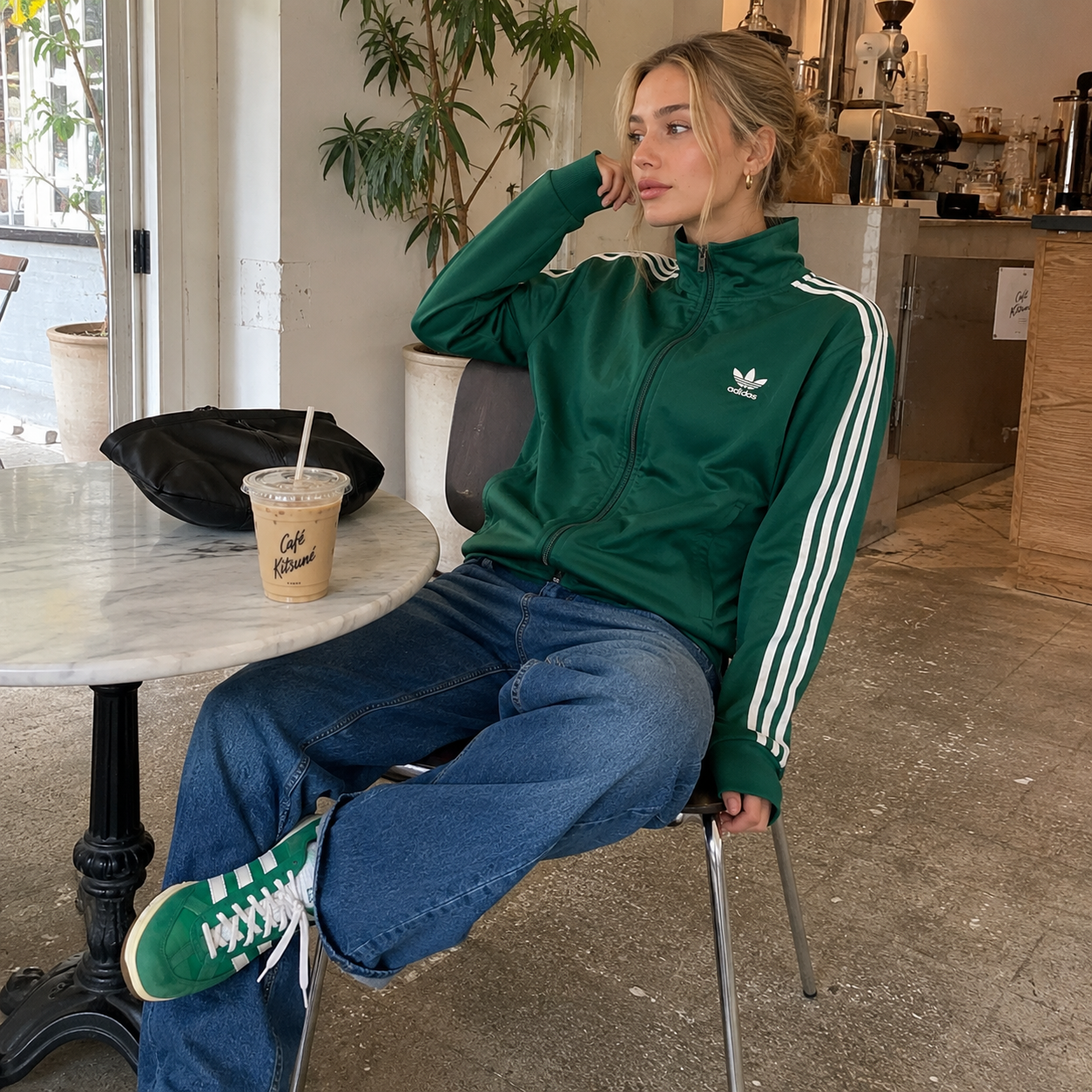 adidas トラックジャケット グリーン