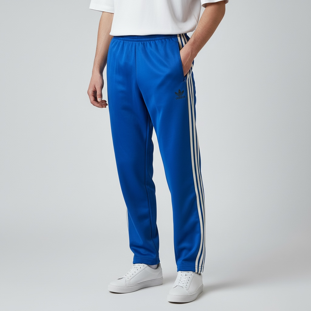adidas Track Pants Jersey Blue X Black Logo US M