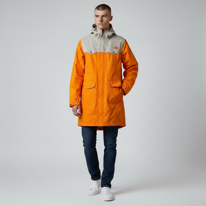 THE NORTH FACE ノースフェイス ロングコート オレンジ S