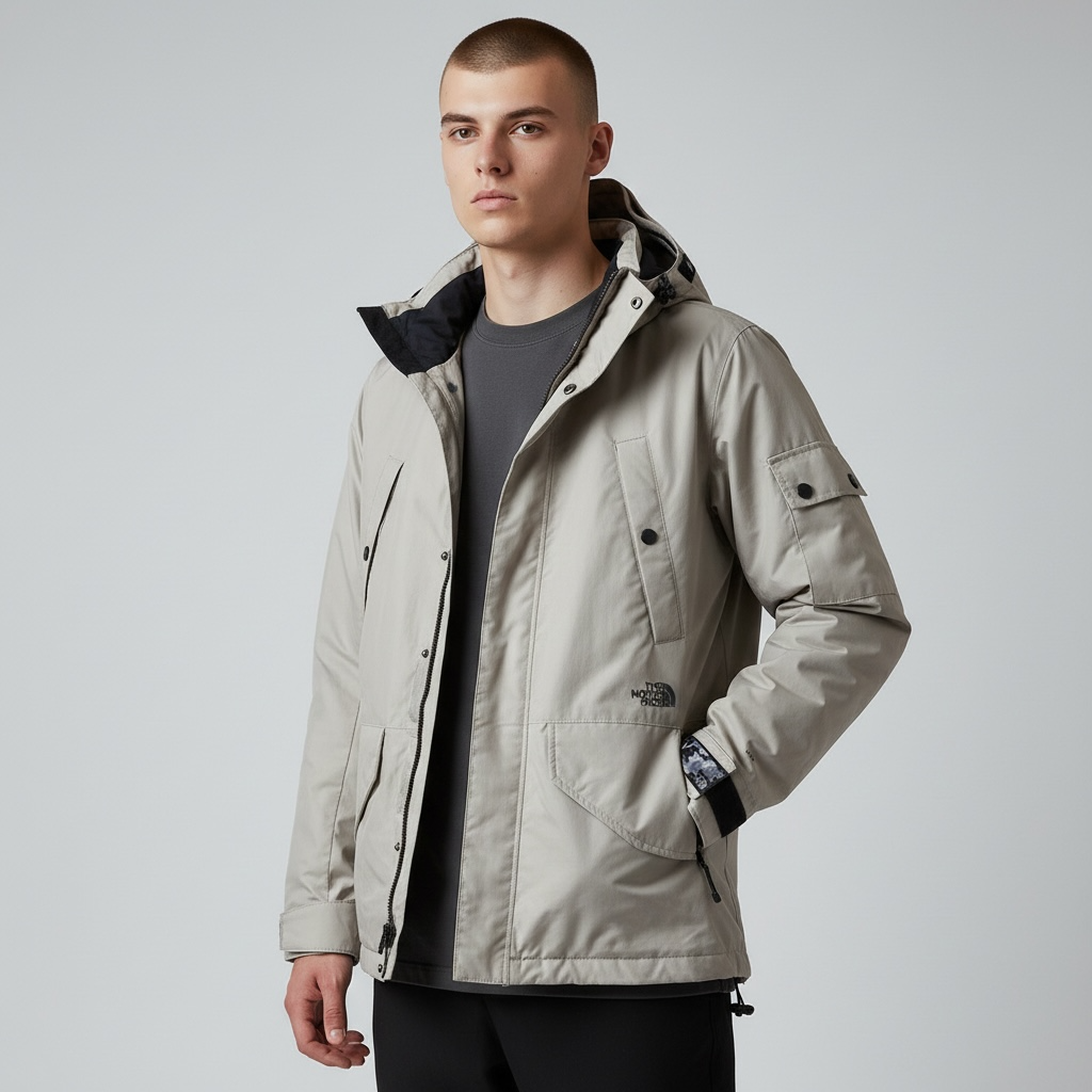 THE NORTH FACE マウンテンパーカー ホワイトレーベル ベージュ S