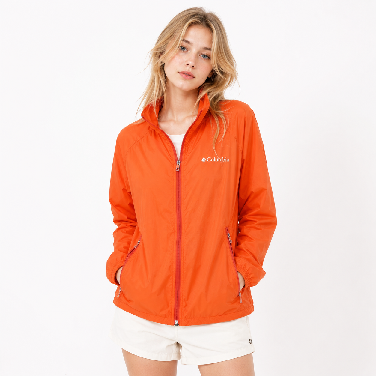 Columbia Windbreaker Orange Women's S
