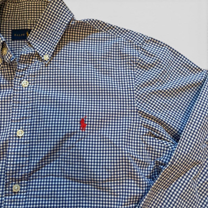 Polo Ralph Lauren 长袖衬衫 棋盘格 小马刺绣 红色 S码