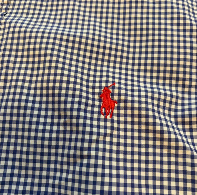 Polo Ralph Lauren 长袖衬衫 棋盘格 小马刺绣 红色 S码