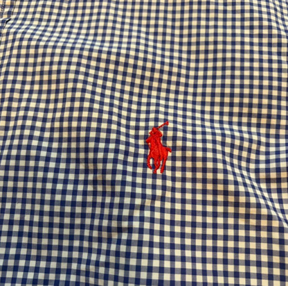 Polo Ralph Lauren 长袖衬衫 棋盘格 小马刺绣 红色 S码