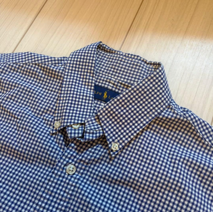 Polo Ralph Lauren 长袖衬衫 棋盘格 小马刺绣 红色 S码