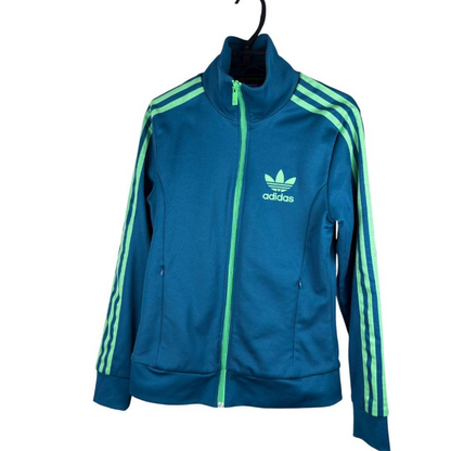 adidas アディダストラックジャケット ファイヤーバード 青緑 M