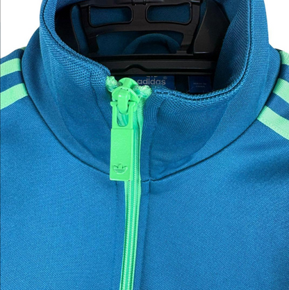 adidas アディダストラックジャケット ファイヤーバード 青緑 M