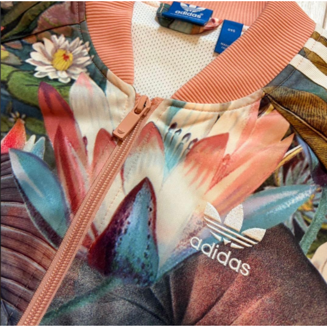 아디다스 트랙재킷 Lotus Print 트랙 팬츠 파이어버드 M