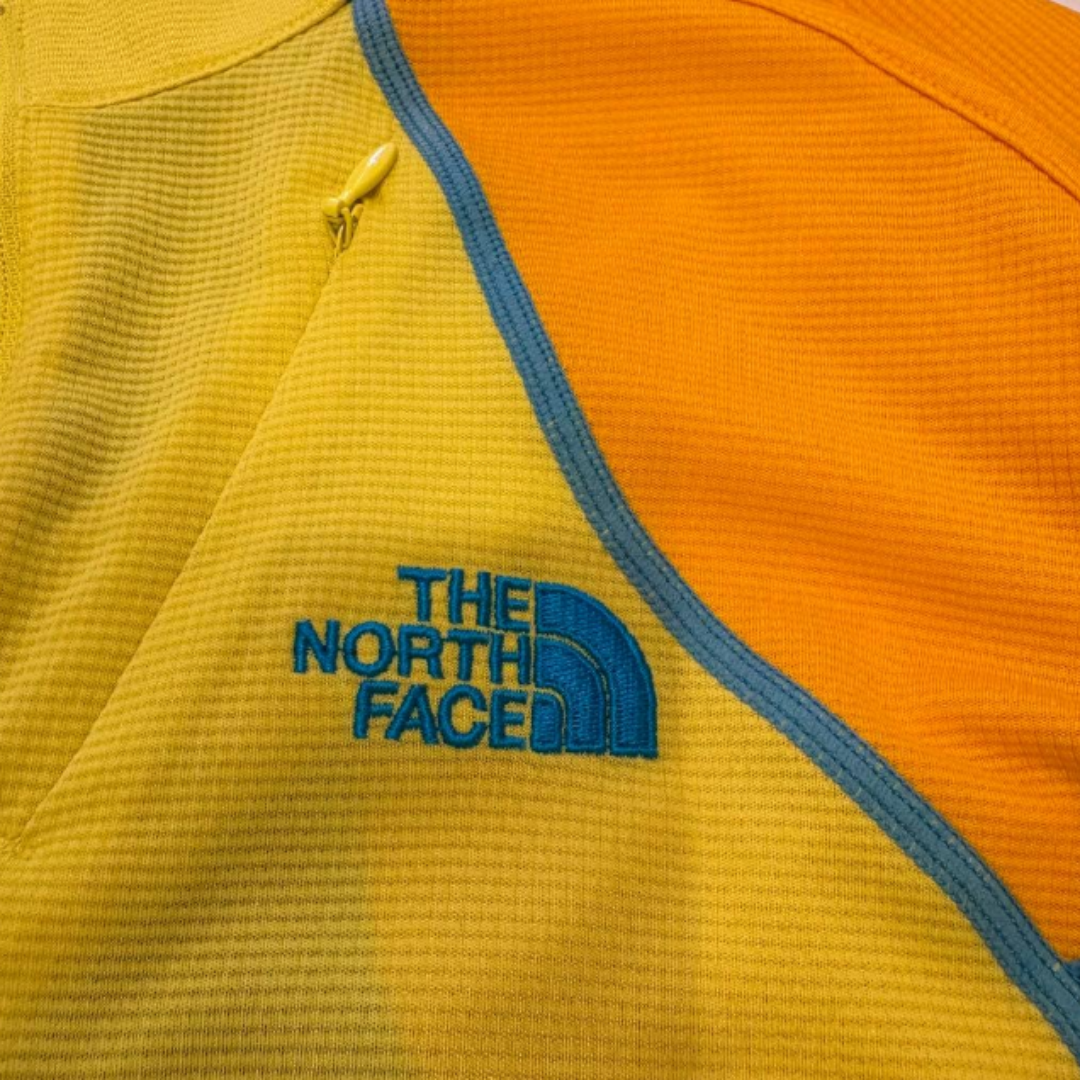 THE NORTH FACE ノースフェイス ハーフジップ イエロー×オレンジ M-Lサイズ相当