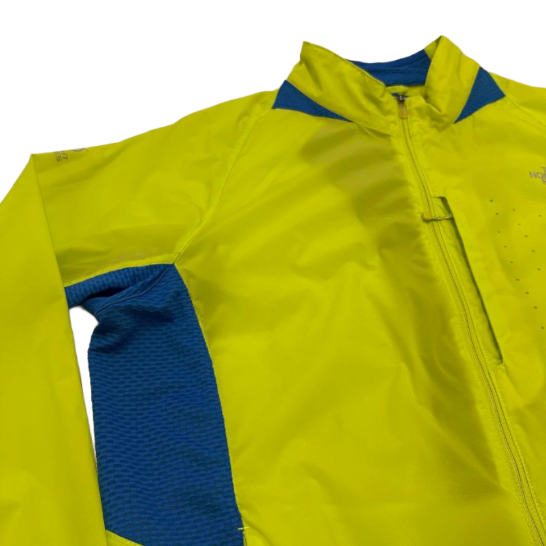 THE NORTH FACE ウィンドシェル ネオンイエロー/ブルー XL(LL)