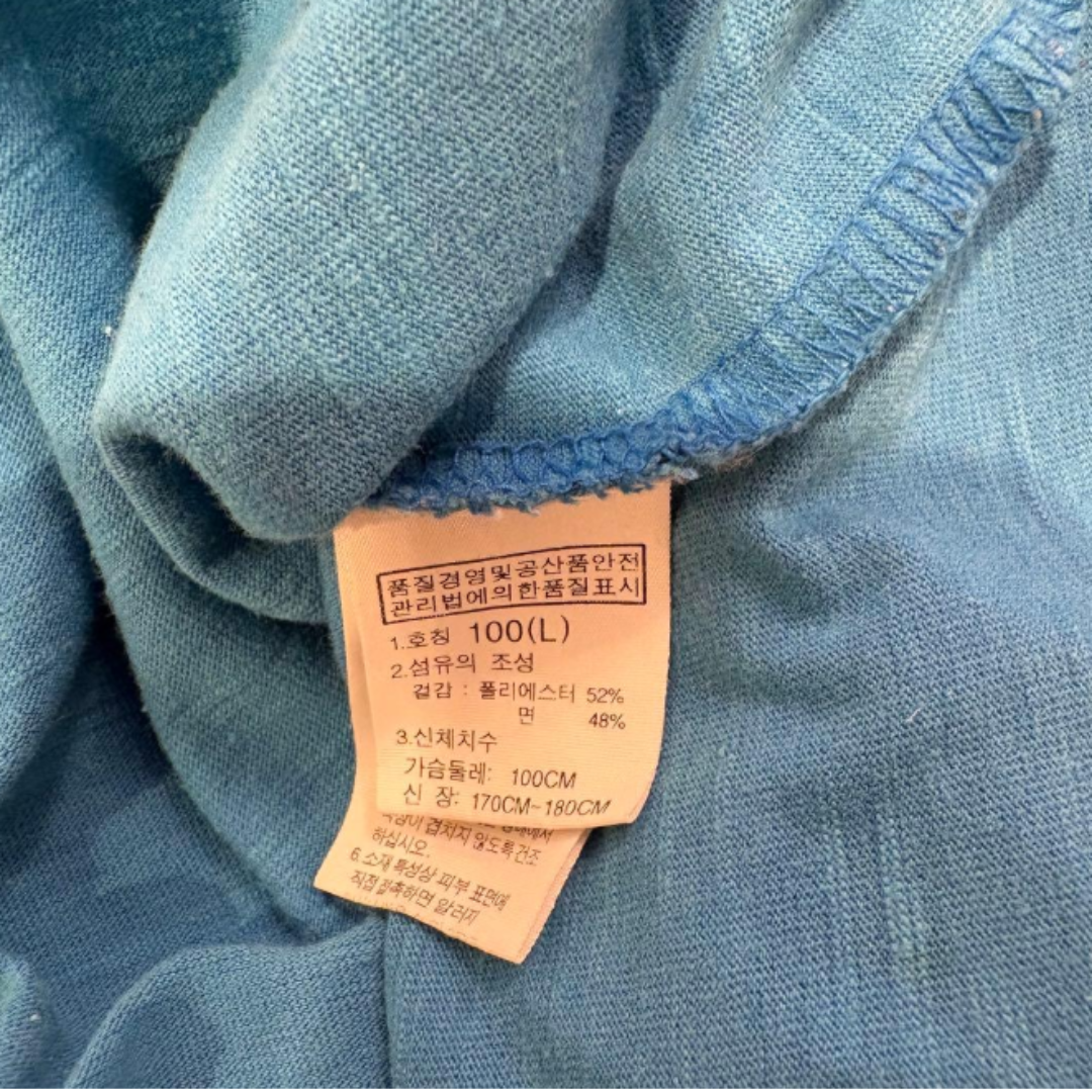 THE NORTH FACE 노스페이스 하프집 티셔츠 블루 L