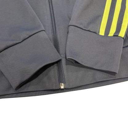 adidas アディダス トラックジャケット ファイヤーバード グレー×ネオンイエロー L