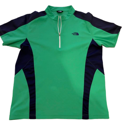 THE NORTH FACE ノースフェイス ハーフジップTシャツ グリーン XL