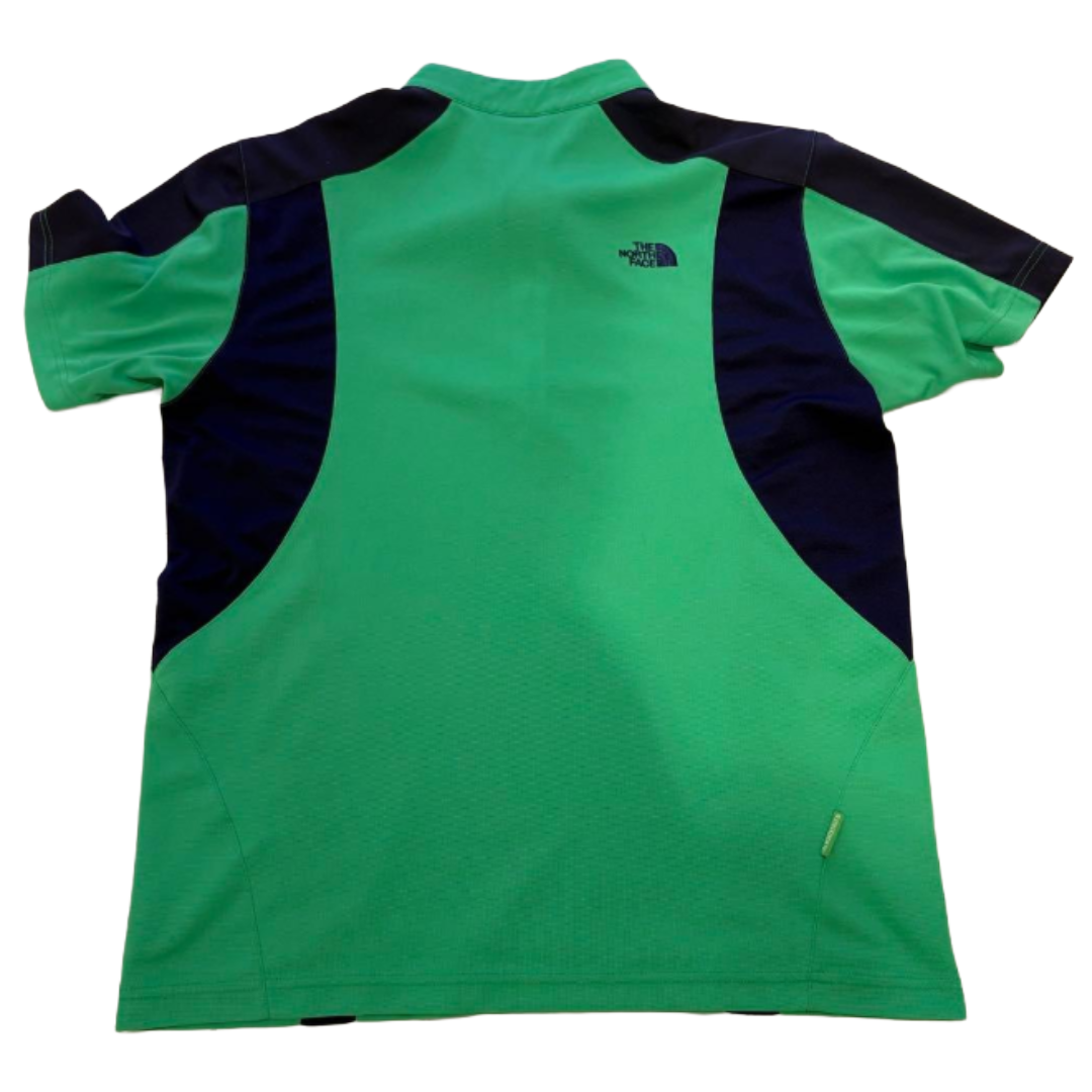 THE NORTH FACE ノースフェイス ハーフジップTシャツ グリーン XL