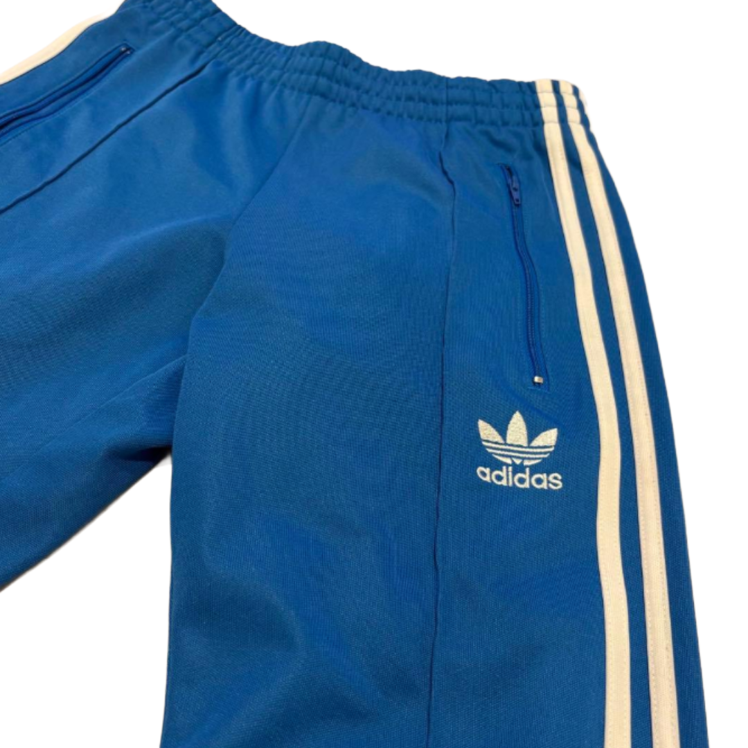 adidas アディダス トラックパンツ ジャージ 青 S