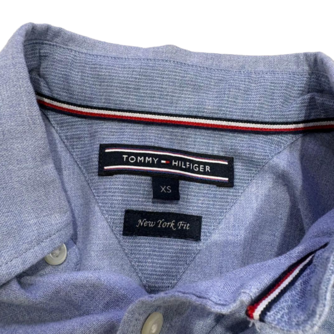 TOMMY HILFIGER 버튼다운 셔츠 긴팔 블루 XS