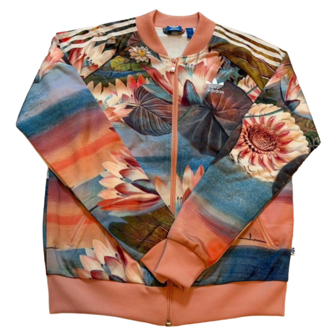 아디다스 트랙재킷 Lotus Print 트랙 팬츠 파이어버드 M