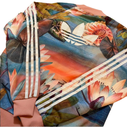 아디다스 트랙재킷 Lotus Print 트랙 팬츠 파이어버드 M