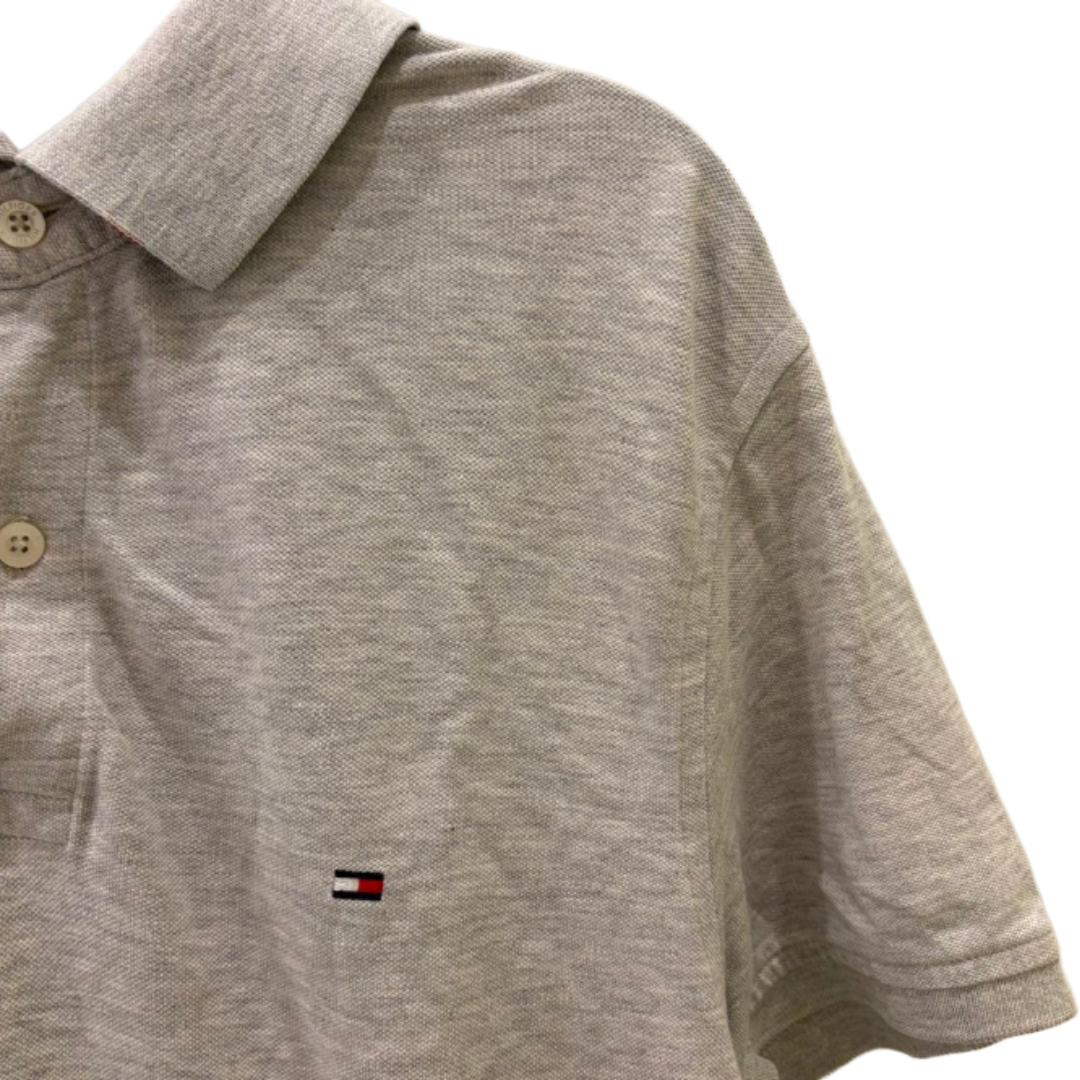 TOMMY HILFIGER トミーヒルフィガー ポロシャツ グレー 半袖 M