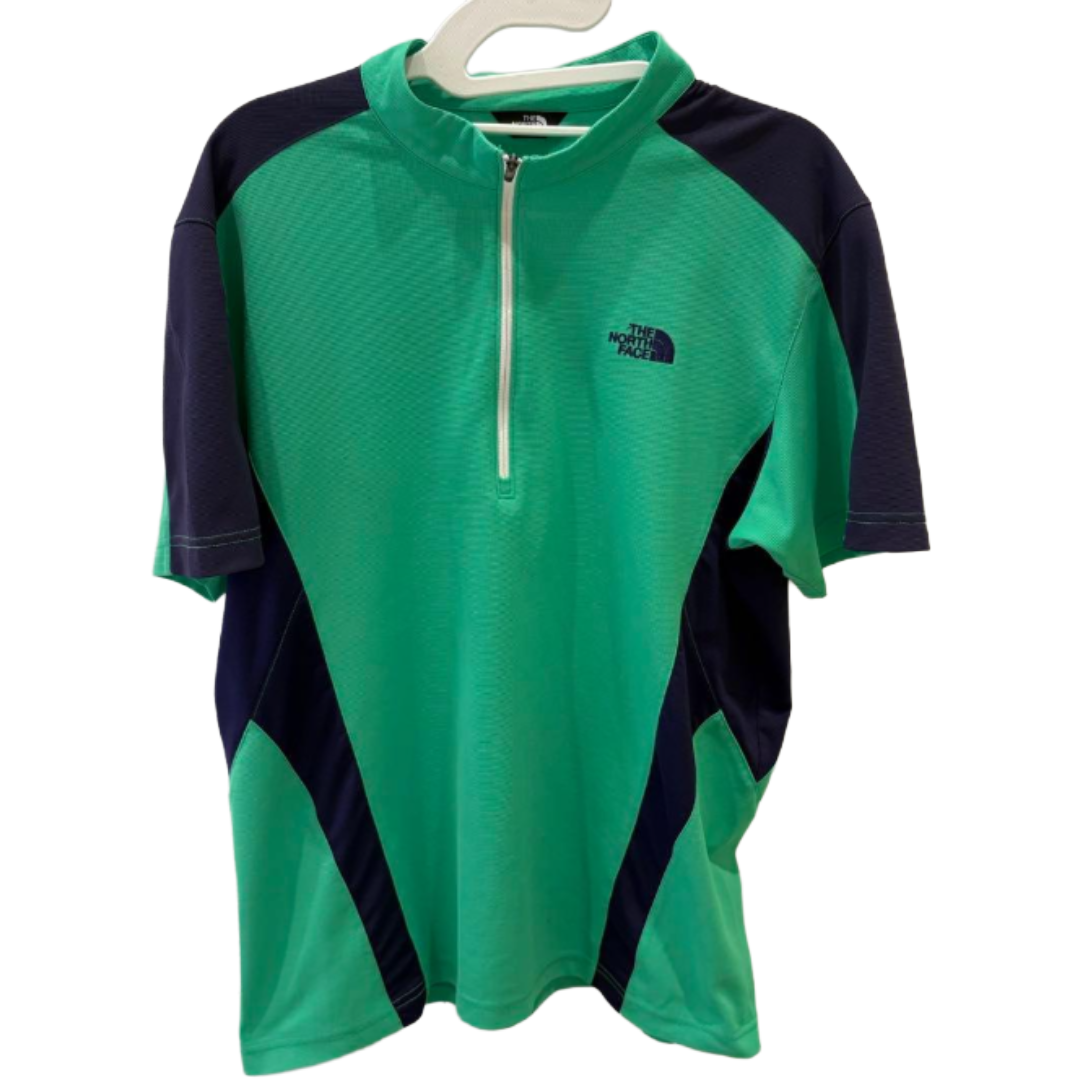 THE NORTH FACE ノースフェイス ハーフジップTシャツ グリーン XL