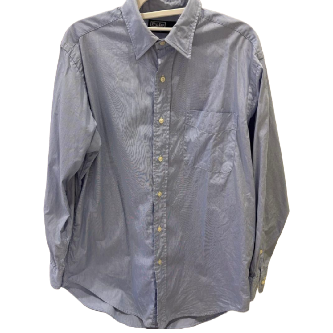 Polo Ralph Lauren 长袖衬衫 90年代复古条纹淡蓝色 XL(LL)