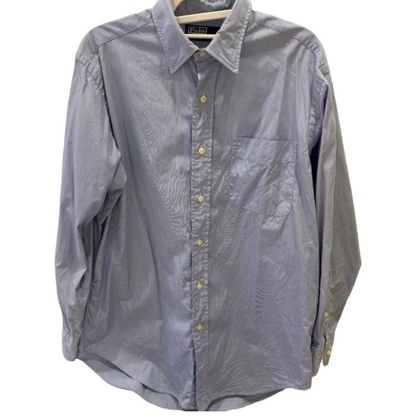Polo Ralph Lauren 长袖衬衫 90年代复古条纹淡蓝色 XL(LL)