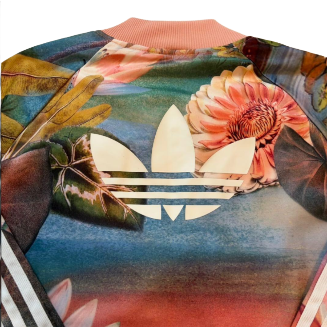 아디다스 트랙재킷 Lotus Print 트랙 팬츠 파이어버드 M