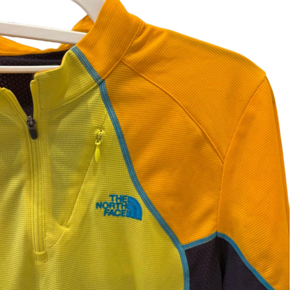 THE NORTH FACE ノースフェイス ハーフジップ イエロー×オレンジ M-Lサイズ相当