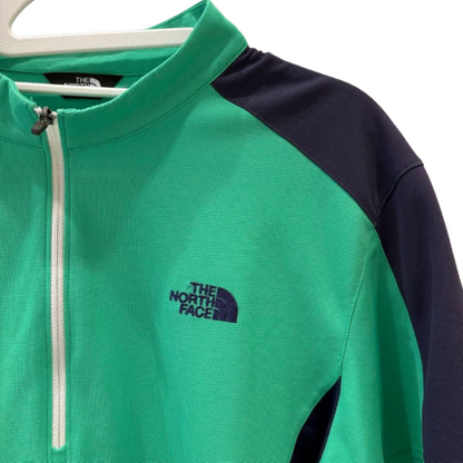 THE NORTH FACE ノースフェイス ハーフジップTシャツ グリーン XL