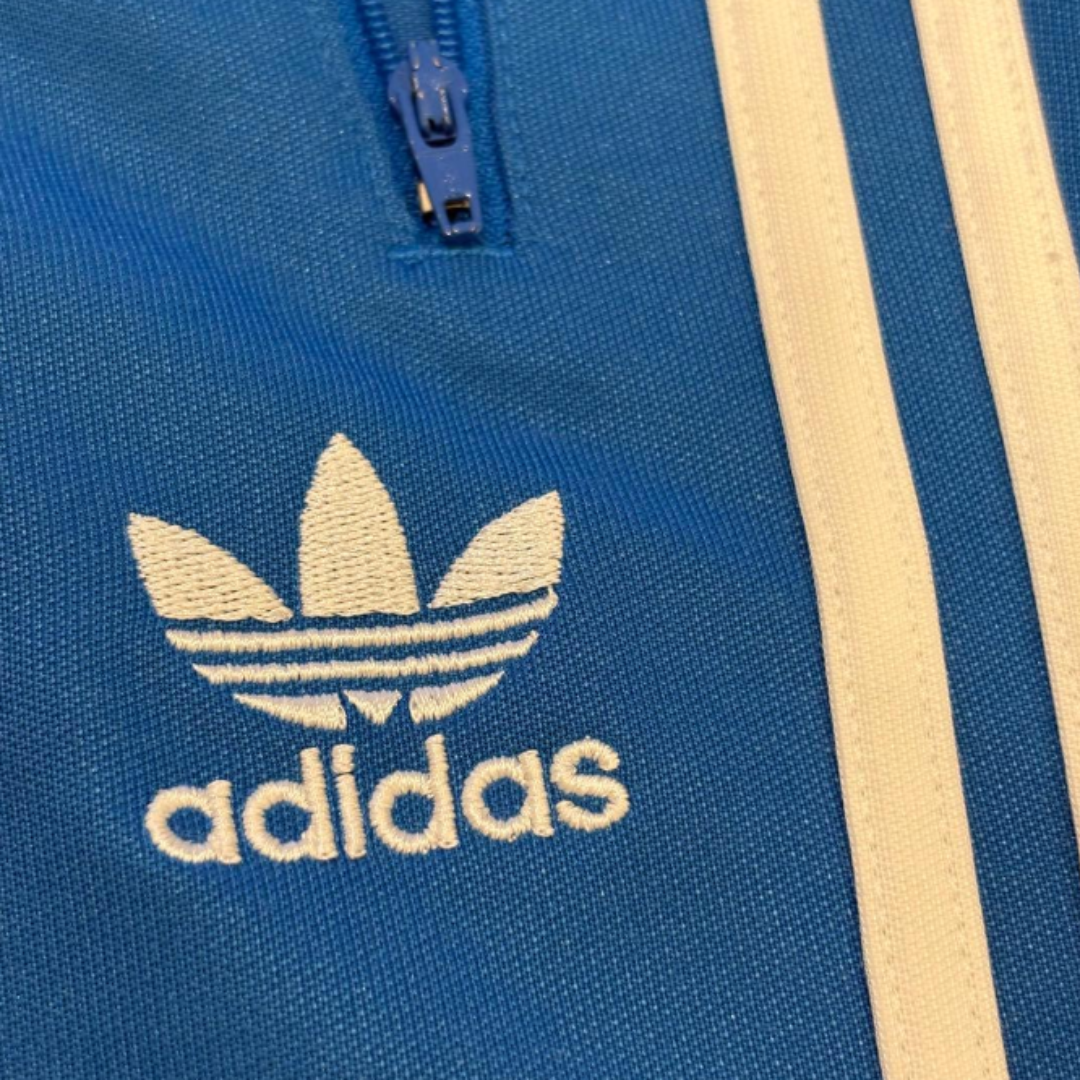 adidas アディダス トラックパンツ ジャージ 青 S