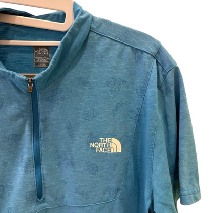 THE NORTH FACE 노스페이스 하프집 티셔츠 블루 L