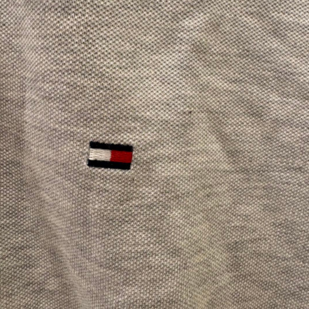 TOMMY HILFIGER トミーヒルフィガー ポロシャツ グレー 半袖 M