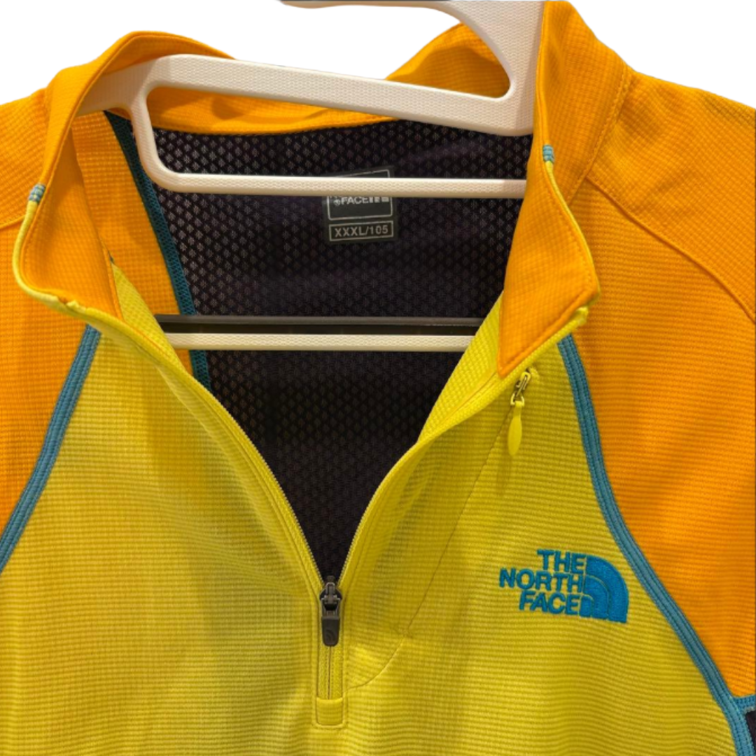 THE NORTH FACE ノースフェイス ハーフジップ イエロー×オレンジ M-Lサイズ相当