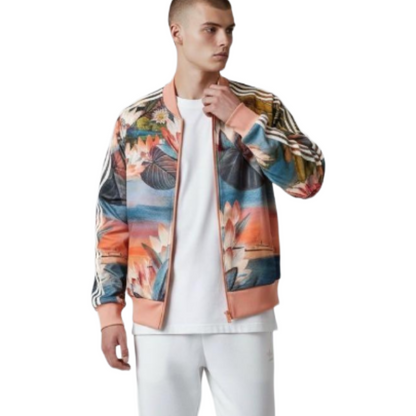 아디다스 트랙재킷 Lotus Print 트랙 팬츠 파이어버드 M