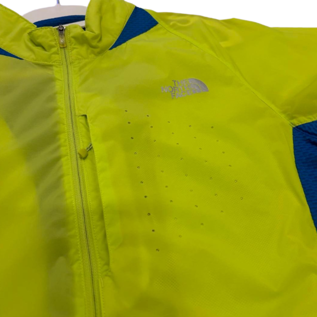 THE NORTH FACE ウィンドシェル ネオンイエロー/ブルー XL(LL)