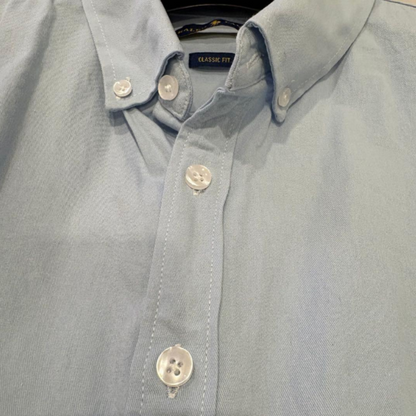 Ralph Lauren 经典款修身长袖衬衫 浅蓝色 L码