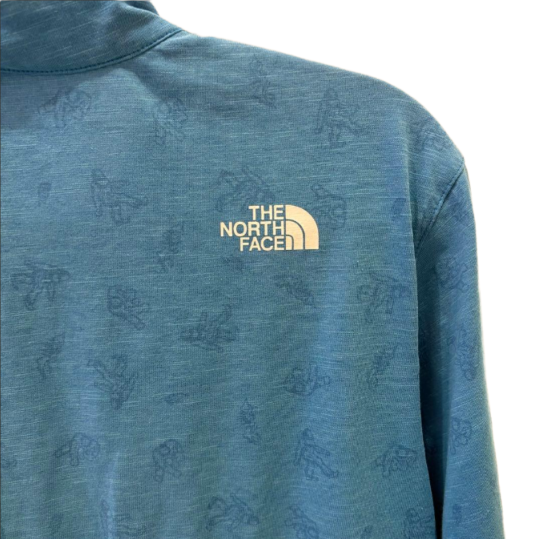THE NORTH FACE 노스페이스 하프집 티셔츠 블루 L