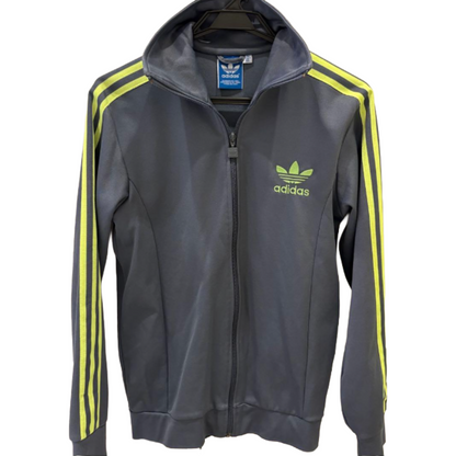 adidas アディダス トラックジャケット ファイヤーバード グレー×ネオンイエロー L