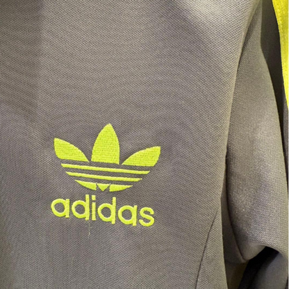 adidas アディダス トラックジャケット ファイヤーバード グレー×ネオンイエロー L