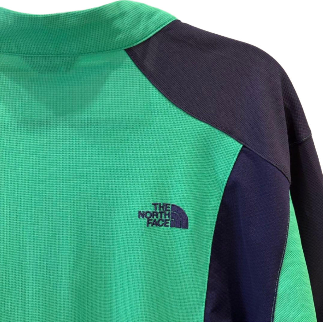 THE NORTH FACE ノースフェイス ハーフジップTシャツ グリーン XL