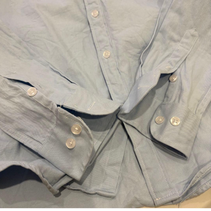 Ralph Lauren 经典款修身长袖衬衫 浅蓝色 L码