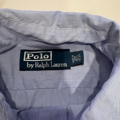 Polo Ralph Lauren 长袖衬衫 90年代复古条纹淡蓝色 XL(LL)