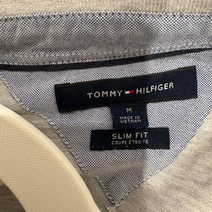 TOMMY HILFIGER トミーヒルフィガー ポロシャツ グレー 半袖 M