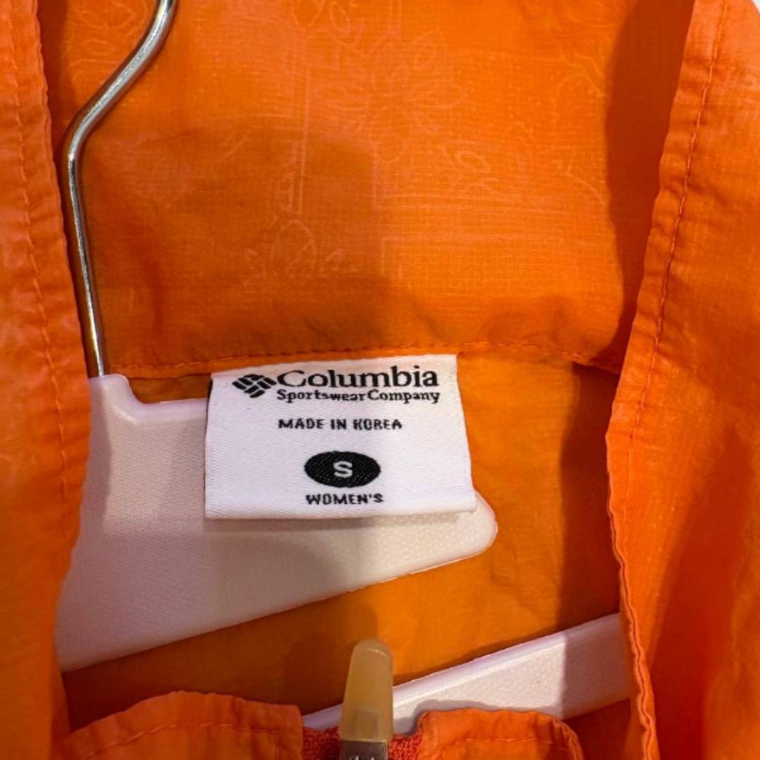 Columbia Windbreaker Orange Women's S