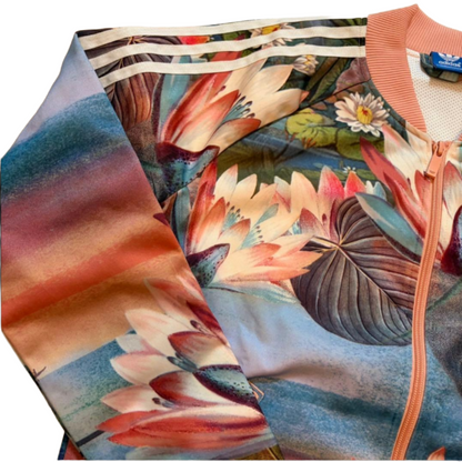 아디다스 트랙재킷 Lotus Print 트랙 팬츠 파이어버드 M